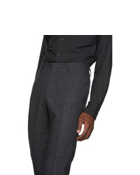 Tiger of Sweden Navy Wool Check Todd Trousers