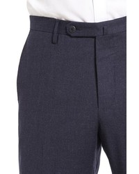 Incotex Benson Flat Front Check Wool Trousers