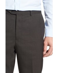 John W. Nordstrom Flat Front Check Wool Trousers