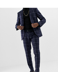 Heart & Dagger Slim Fit Wool Mix Suit Trousers In Navy