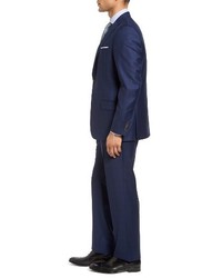 Hickey Freeman Beacon Classic Fit Windowpane Wool Suit