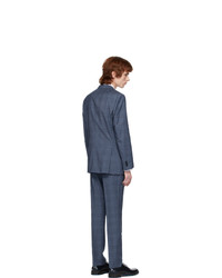 BOSS Blue Check Stretch Tailoring Suit