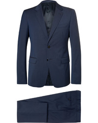 Prada Blue Checked Virgin Wool Suit