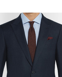 Ermenegildo Zegna Blue Slim Fit Checked Wool Suit