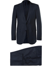 Ermenegildo Zegna Blue Slim Fit Checked Wool Suit