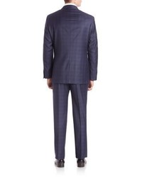 Hickey Freeman Checked Wool Suit