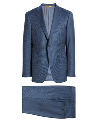 Hickey Freeman Classic Fit Check Wool Suit In Blue At Nordstrom