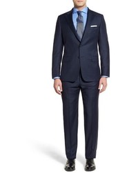 Hickey Freeman Classic Fit Check Wool Suit