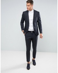 Selected Homme Slim Suit Pant In Wool Mix With Grid Check