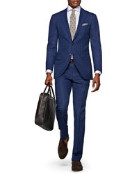 Suitsupply Lazio Slim Fit Windowpane Check Wool Mohair Suit