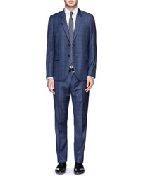 Nobrand Prince Of Wales Check Wool Suit