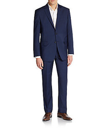 Saint Laurent Regular Fit Micro Check Wool Suit