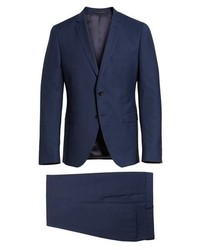BOSS Reymondwenten Extra Trim Fit Check Wool Suit
