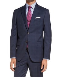 David Donahue Ryan Classic Fit Check Wool Suit