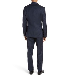 Nordstrom Shop Trim Fit Check Wool Suit