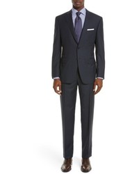 Canali Siena Classic Fit Check Wool Suit