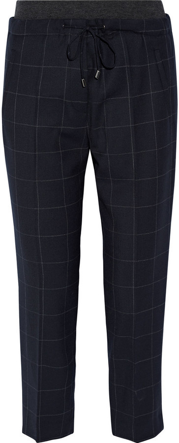 tapered check pants