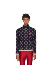 Gucci Navy Checkered Track Jacket