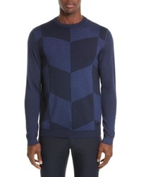 Armani Collezioni Chevron Colorblock Sweater