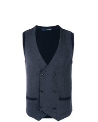 Navy Chevron Waistcoat