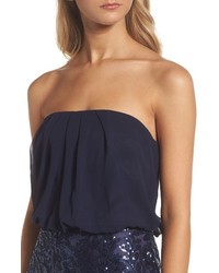 Vince Camuto Blouson Gown With Shawl