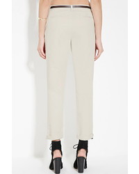 Forever 21 Belted Chino Trousers