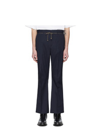 Acne Studios Blue Drawcord Bootcut Trousers