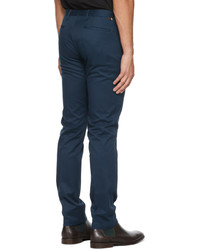 Paul Smith Blue Organic Cotton Slim Fit Chino Trousers