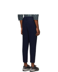 Homme Plissé Issey Miyake Blue Pleated Trousers