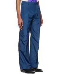Carlota Barrera Blue Polyester Trousers