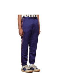 Gucci Blue Satin Solarized Trousers