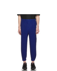 Homme Plissé Issey Miyake Blue Tapered Pleat Trousers