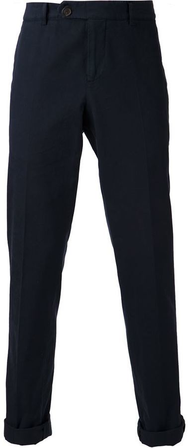 Brunello Cucinelli Flat Front Trousers, $595 | farfetch.com | Lookastic