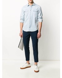 Low Brand Cropped Straight Leg Chinos