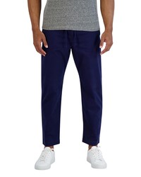 Goodlife Essential Straight Leg Twill Pants In Navy At Nordstrom