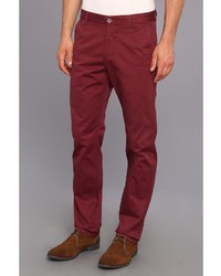 Dockers Game Day Alpha Khaki Slim Tape Red Flat Front Pant