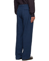 Karu Research Indigo Pleated Trousers