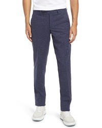 Ted Baker London Jerome Stretch Wool Blend Dress Pants In Navy At Nordstrom