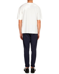 Ami Large Smiley Face Graphic Tee Tapered Cotton Chino Pants