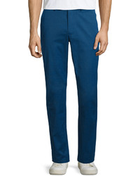 Michael Kors Michl Kors Tailored Fit Flat Front Chino Trousers Royal