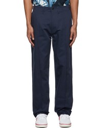Nicholas Daley Navy 70s Trousers
