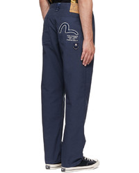 Evisu Navy Cotton Trousers