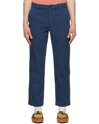 Ps By Paul Smith Navy Cotton Trousers