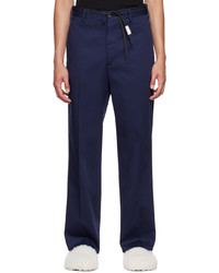 Marni Navy Cotton Trousers