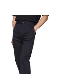 Balenciaga Navy Cotton Twill Trousers