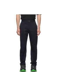 Balenciaga Navy Cotton Twill Trousers