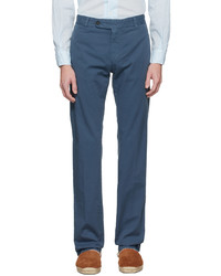 Massimo Alba Navy Cotton Winch2 Trousers