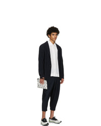 Homme Plissé Issey Miyake Navy Cropped Basics Trousers