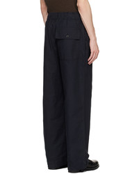 Mhl By Margaret Howell Navy Drawcord Trousers