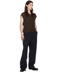 Mhl By Margaret Howell Navy Drawcord Trousers